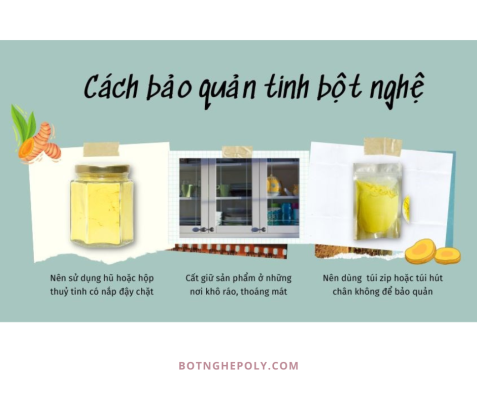 Cách bảo quản tinh bột nghệ